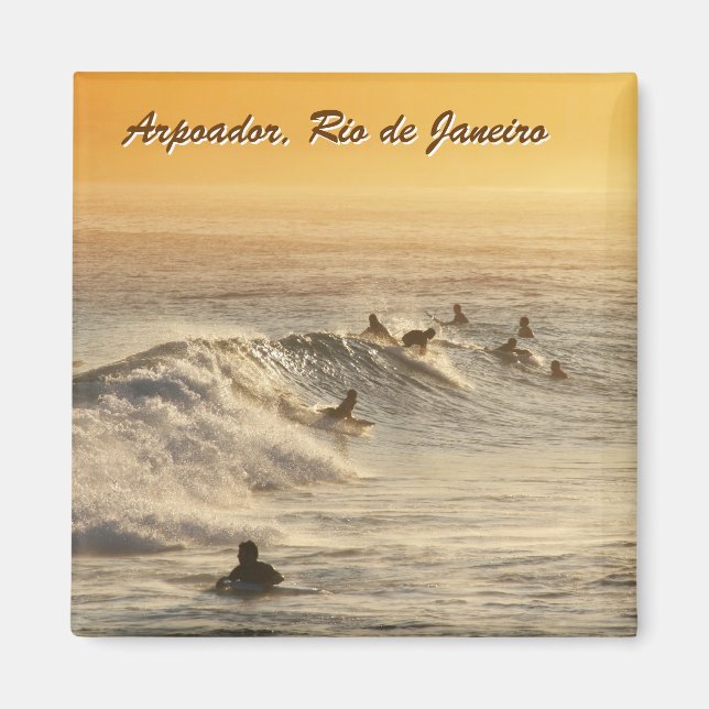 Surfer, Rio de Janeiro Kühlschrankmagnet Magnet (Vorne)