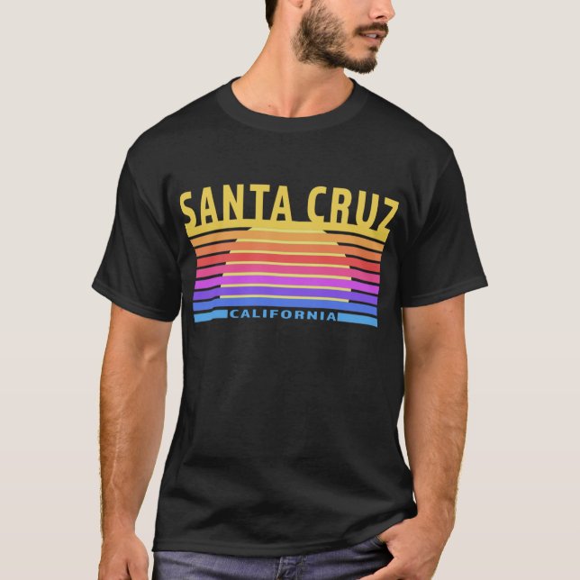 Surfer Santa Cruz Vintager Sonnenuntergang, Sonnen T-Shirt (Vorderseite)
