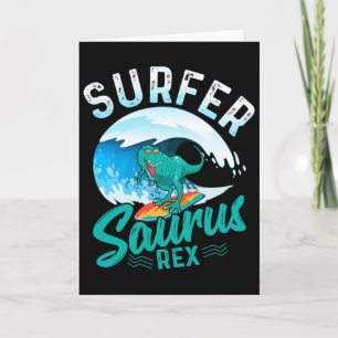 Surfer Saurus Rex Surfen Dinosaur Surf Dino Surfe Karte