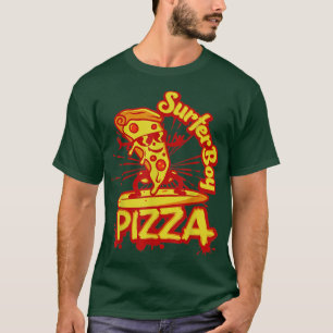 Surfer-Shirt Retro-Pizza-Junge  T-Shirt