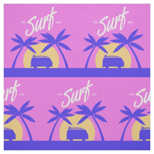 Surfer Sonnenset-Gewebe Stoff (Muster)
