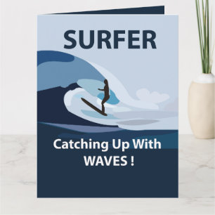 Surfer-Strand-Surfing-Gruß Karte