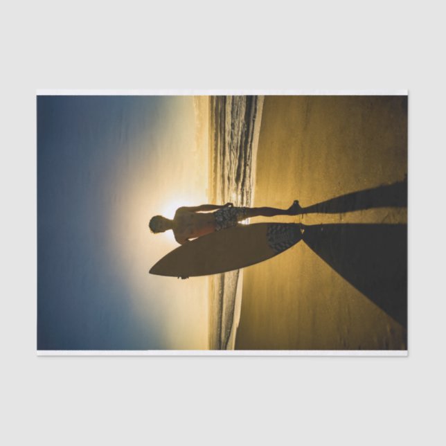 Surfer Sunrise Tissue Paper Seidenpapier (Vorderseite)
