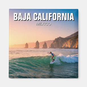 Surfer Sunset Baja California Magnet