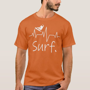 Surfer Surfbrett Heartbeat Lover T-Shirt