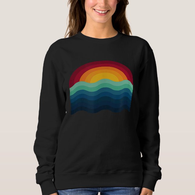 Surfer Surfbrett Sunset Surf Wakeboard Wav Sweatshirt (Vorderseite)