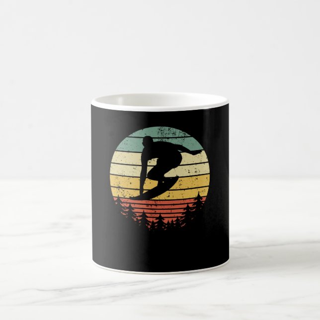 Surfer Surfbrett Surfbrett Retro Geschenk Kaffeetasse (Mittel)