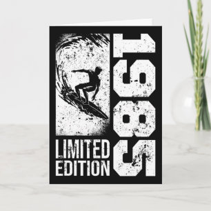 Surfer Surfbrett Vintage Geboren 1985 Geburtstag S Karte