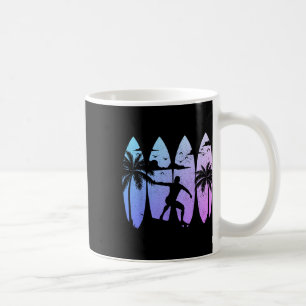 Surfer Surfbrett Vintage Surfen Strand Sommer Surf Kaffeetasse