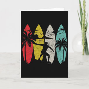 Surfer Surfbrett Vintage Surfen Strand Sommer Surf Karte