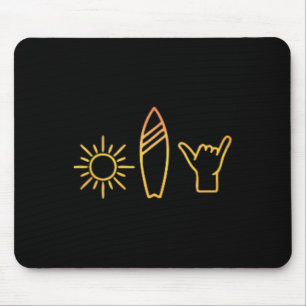Surfer Surfbrett Vintage Surfen Strand Sommer Surf Mousepad