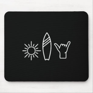 Surfer Surfbrett Vintage Surfen Strand Sommer Surf Mousepad
