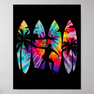 Surfer Surfbrett Vintage Surfen Strand Sommer Surf Poster