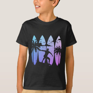 Surfer Surfbrett Vintage Surfen Strand Sommer Surf T-Shirt