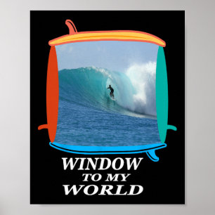 Surfer, Surfen, Wellen, Ozean, Surfboards Fenster Poster
