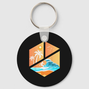 Surfer Surfer Retro Vintage Clic Surfen Surfen Schlüsselanhänger