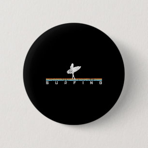 Surfer Surft Surfbrett Vintage Retro Stil Button
