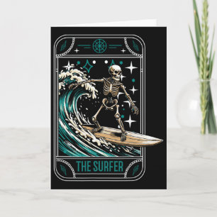 Surfer Surft Surfbrett - Wellen Skelett Tarot Ca Karte