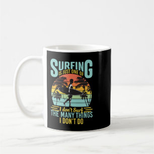 Surfer Surft Vintage Retro Sonnenuntergang 58 Kaffeetasse