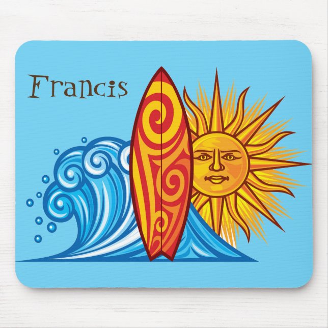 Surfer-Traum Mousepad (Vorne)
