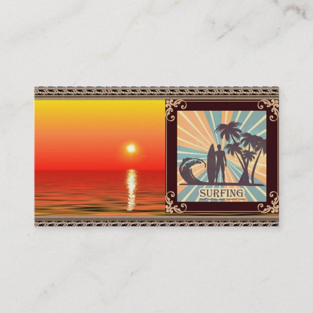 Surfer Typ Business Card Visitenkarte (Vorderseite)