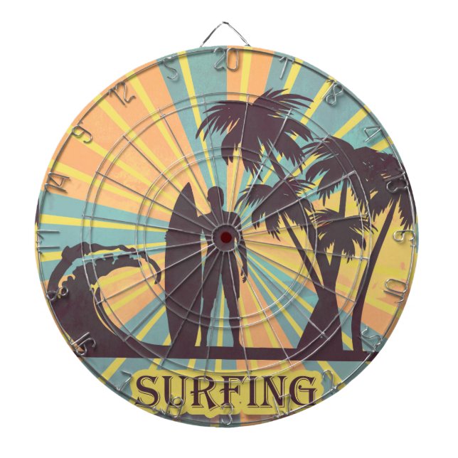 Surfer Typ Dart Board Dartscheibe (vorne)