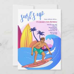 Surfer-Typ Einladung