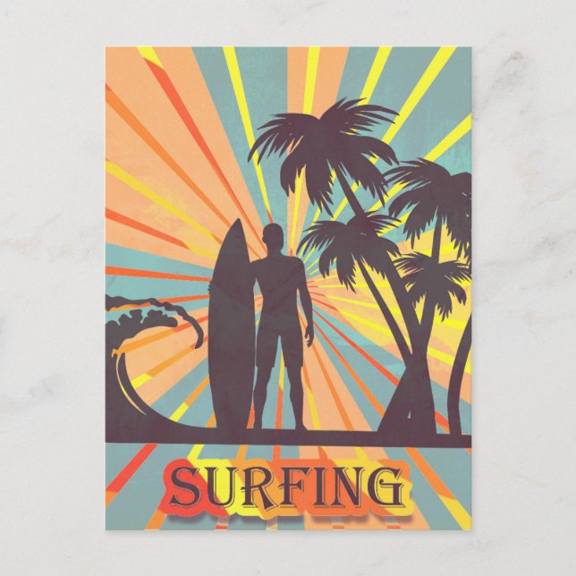 Surfer Typ Postkarte (Vorderseite)