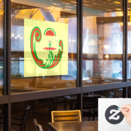 Surfer und Skydiver in Melon Water Fensteraufkleber