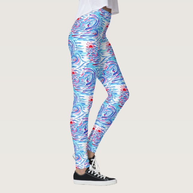 Surfer und Waves Leggings (Rechts)