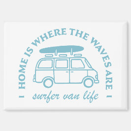 Surfer van life camper zitiert ästhetische magnet