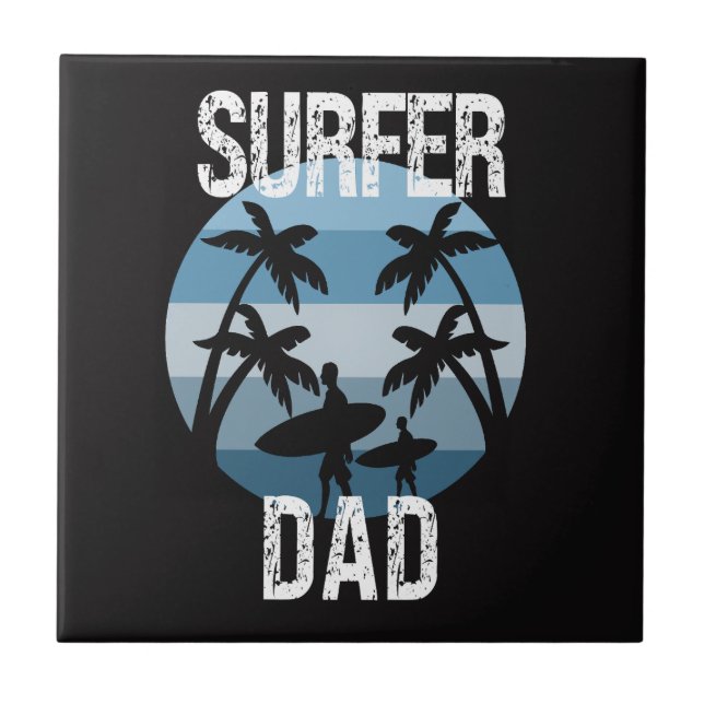 Surfer-Vater Fliese (Vorderseite)