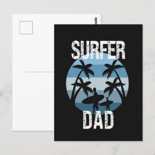 Surfer-Vater Postkarte