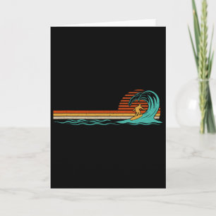 Surfer Vintage Welle Retro Surfen Strand Karte