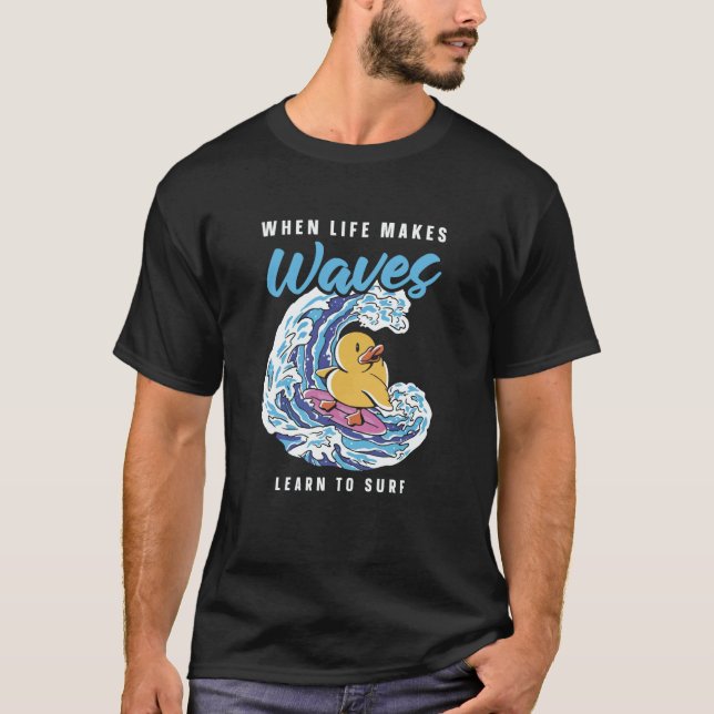 Surfer  Waves Surfboard Surfrider Surfing Sloth T-Shirt (Vorderseite)