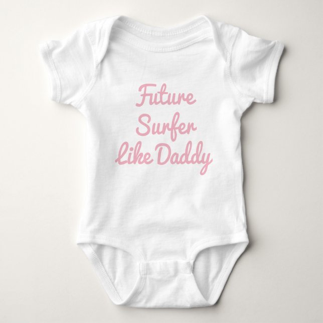 Surfer wie Daddy Baby Bodysuit Baby Strampler (Vorderseite)