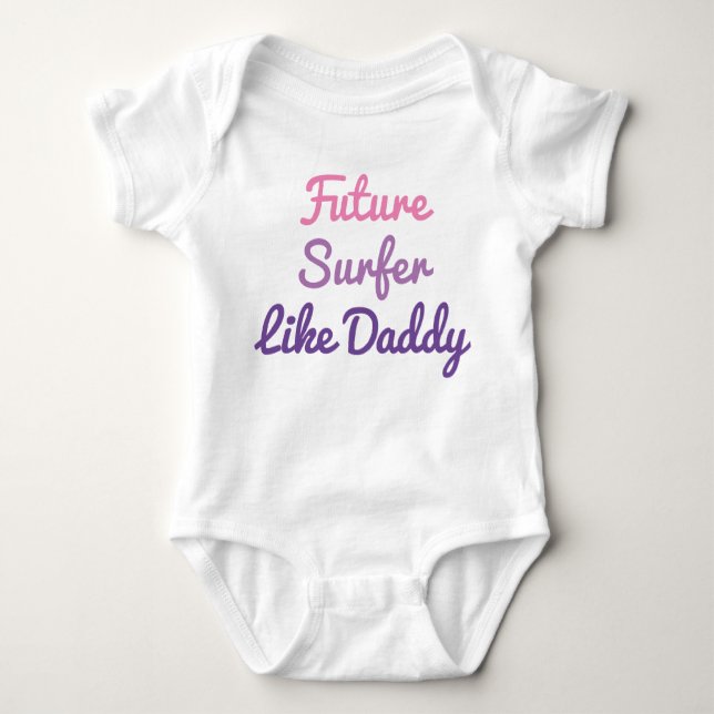 Surfer wie Daddy Baby Bodysuit Baby Strampler (Vorderseite)