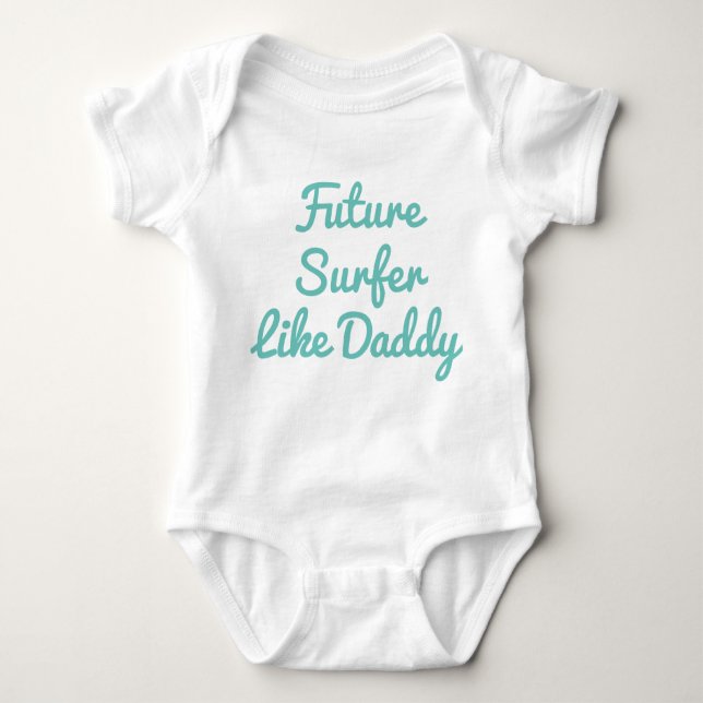 Surfer wie Daddy Baby Bodysuit Baby Strampler (Vorderseite)
