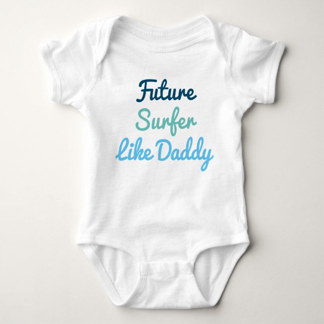 Surfer wie Daddy Baby Bodysuit Baby Strampler (Vorderseite)