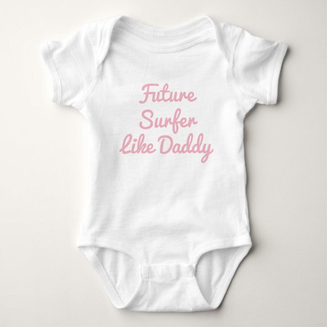 Surfer wie Daddy Baby Bodysuit Strampler (Vorderseite)