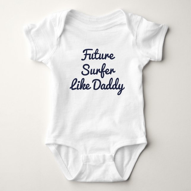 Surfer wie Daddy Baby Bodysuit Strampler (Vorderseite)