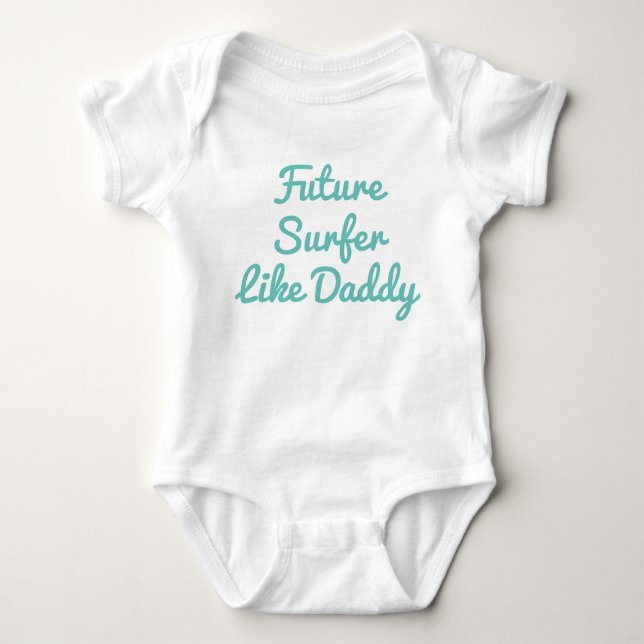 Surfer wie Daddy Baby Bodysuit Strampler (Vorderseite)