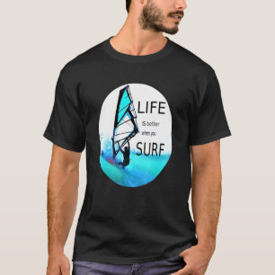 Surfer-Wind-Redewendungen für Damen und Herren T-Shirt