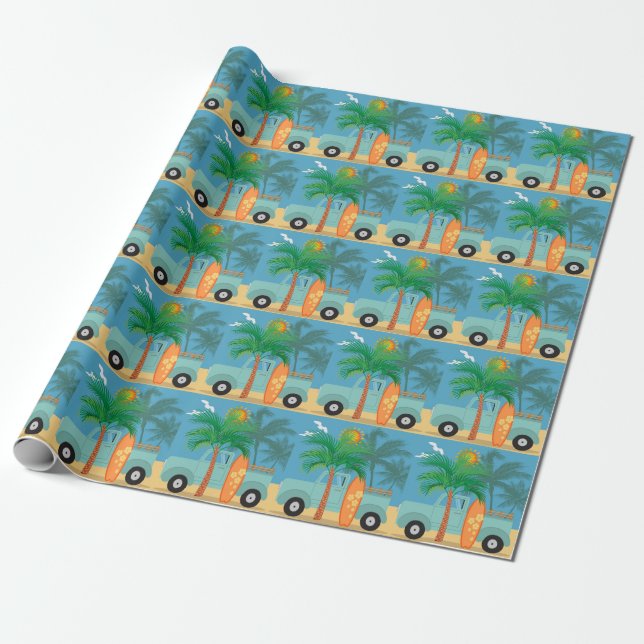 Surfer Wrapping Paper Geschenkpapier (Ungerollt)