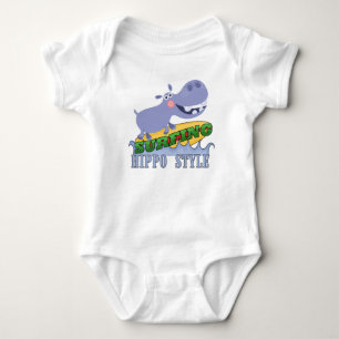 SurferHippopotamus Baby Strampler