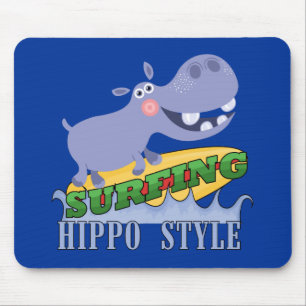 SurferHippopotamus Mousepad