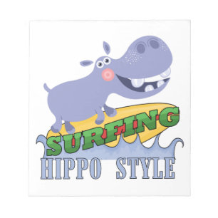 SurferHippopotamus Notizblock