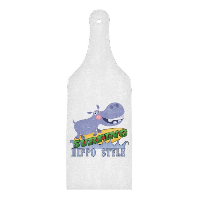 SurferHippopotamus Schneidebrett (Vorderseite)