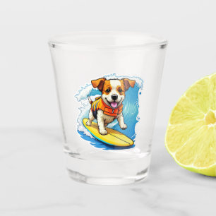 Surferhund Schnapsglas