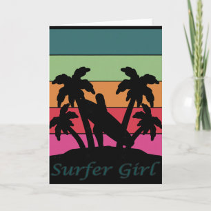 Surferin, Mädchen surfen Karte